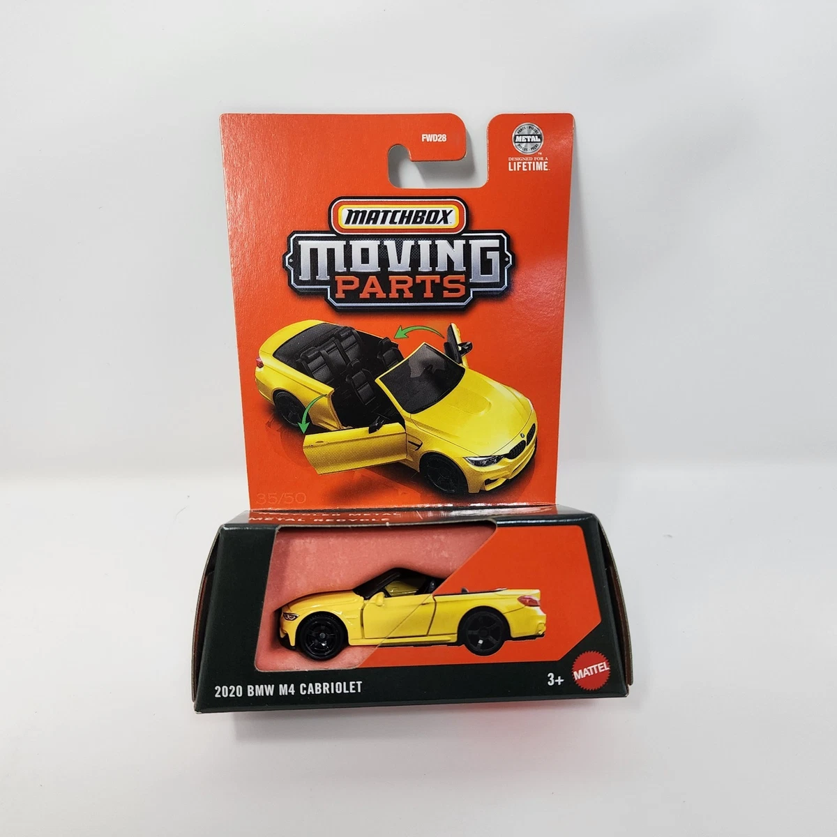 2020 BMW M4 Cabriolet * Yellow * 2025 Matchbox Moving Parts Case F