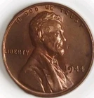 1944-P RED BU Lincoln Original Wheat 1c Philadelphia Mint Free Post