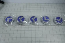 American Car Craft 053013-BLU Chrome Blue Fiber Cap Cover Set for Corvette 15-19