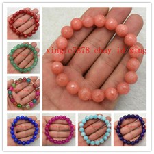 Handmade 8mm Mixed Faceted Natural Gemstone Beads Stretchy Bracelet Reiki Chakra