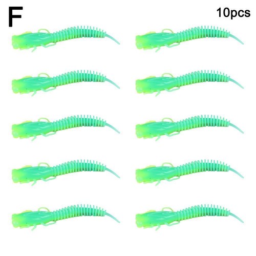 ☆Nymph Grub Larvae Soft Plastic Worm Fishing Lure 10*50mm Bass X2P7 - Picture 17 of 20