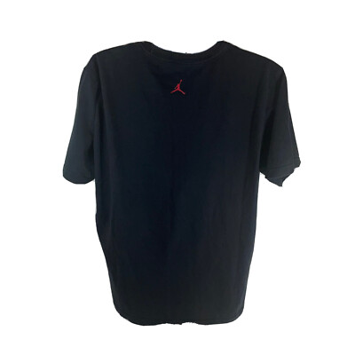 Air Jordan Black Crew Neck T Shirt Men XL Jumpman Back Front Spell