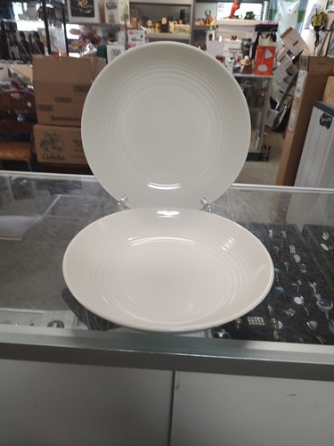 2 ROYAL DOULTON Gordon Ramsay Labyrinth weiß 11 Zoll Nudeln/Gemüse Servierschalen