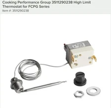 Cooking Performance Group 3511290238 High Limit Thermostat for Fryer FCPG Series