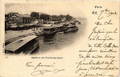 Old postcard Paris 16th-Station du Point du Jour (325623)