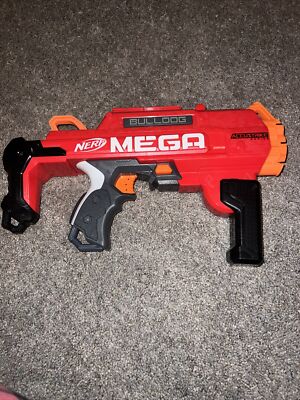 NERF Accustrike Mega Bulldog Nerf Gun Toy Dart Gun Blaster Red Tested No Ammo