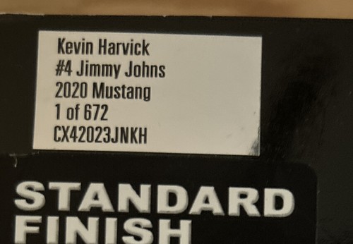 Kevin Harvick #4 Jimmy Johns 2020 Mustang 1 of 672 CX42023JNKH Autographed - Picture 5 of 10