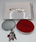 Vtg Macys Double Sided Travel Mirror With Charms Shoe Lipstick Star Collectible