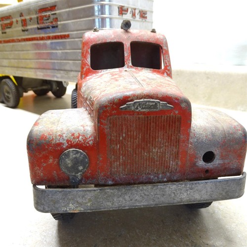 Vintage Smith Miller Mack P I E Semi Truck & Trailer, Early Smith Truck - Imagen 8 de 23