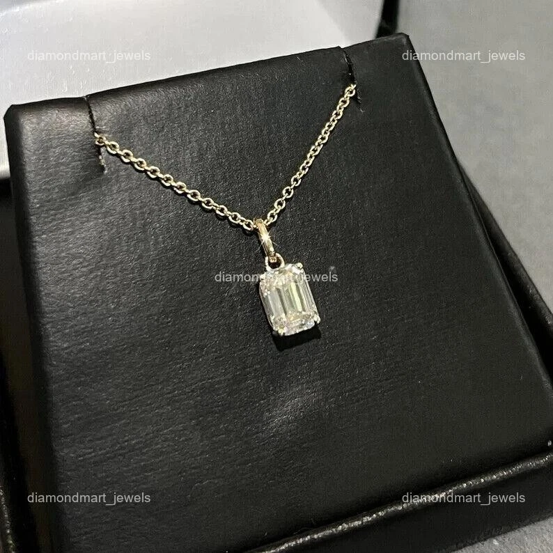 Bijoux collier de naissance avril chaîne boho à broches en or jaune 14 carats... - Photo 4/4