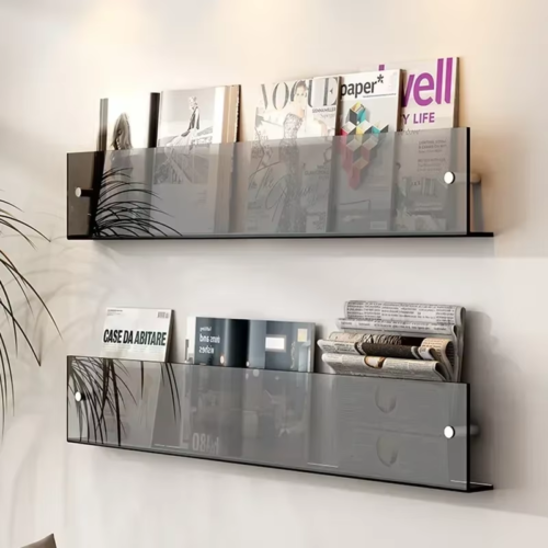 1Pcs INS Transparent Acrylic Wall Decoration Magazine Storage Rack Children'S Pi - Picture 13 of 21