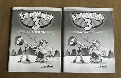 Abeka Language 3 Quiz & Test Student Book + Teacher Key 5th edition