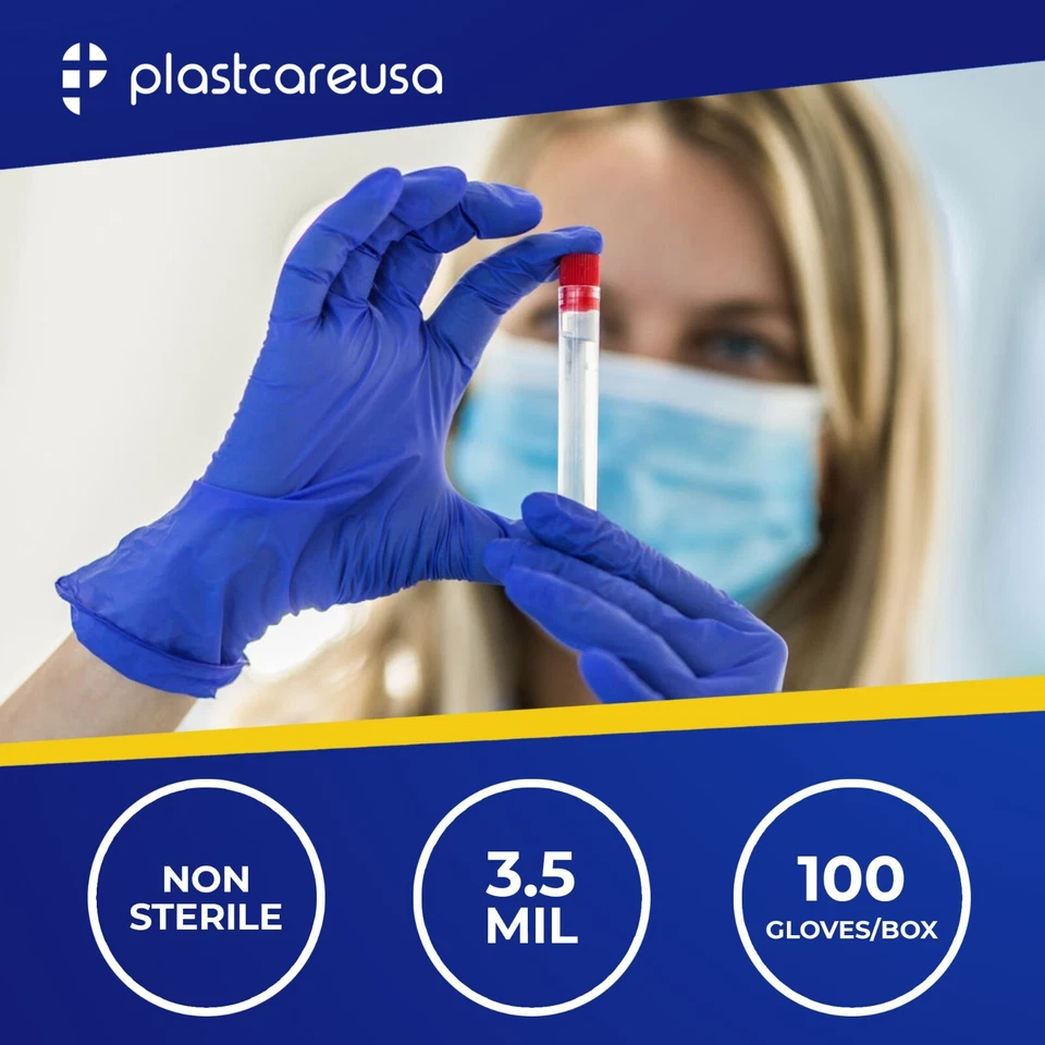 1000 Nitrile Disposable Medical Exam Gloves 3.5 Mil. (Vinyl, Latex, Powder Free) - Image 4 of 4