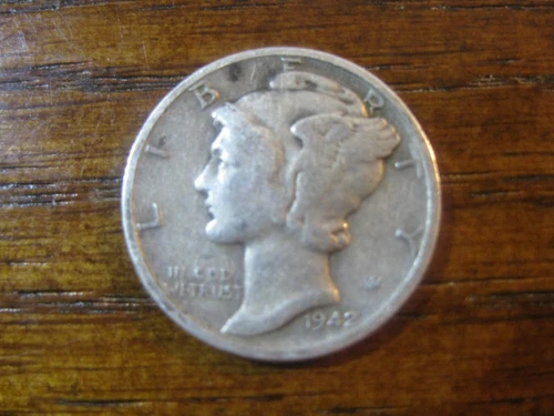 1942 S "Mercury" Liberty Silver Dime VF+!  #61518
