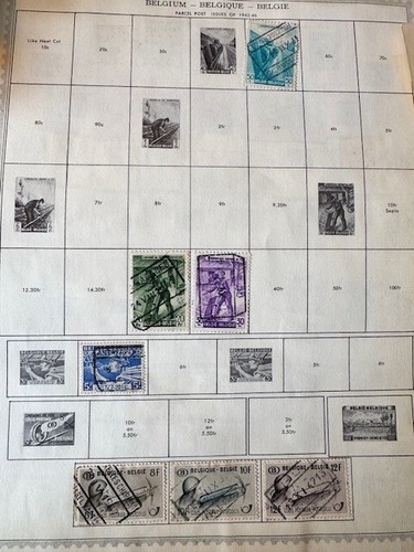 Francobolli Belgio - più di 250, alcuni MH, dalla metà del 1800 in poi in fogli album - Foto 10 di 23