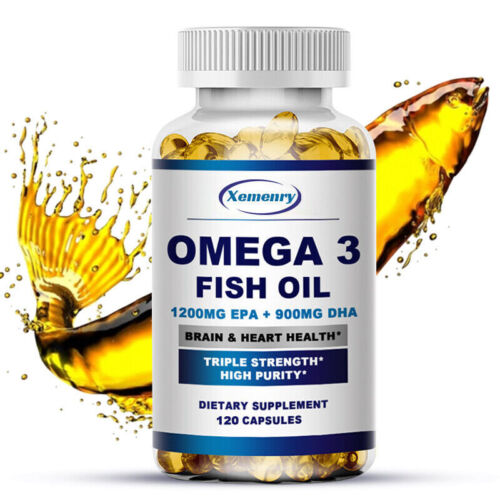 Huile De Poisson Oméga 3 7594mg - 3x Force, Puissance La Plus Élevée - EPA, DHA - Photo 1 sur 9