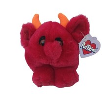 Vtg 1997 PUFFKINS Red Devil Swibco Halloween Stuffed Animal Plush Toy W/ Tag LE
