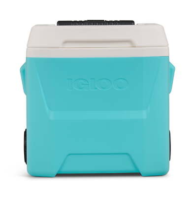 Igloo 16 QT Laguna Hard Sided Ice Chest Cooler with Wheels, Aqua Blue