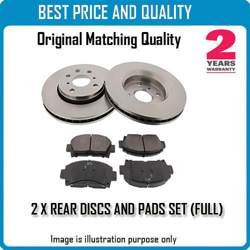 REAR BRKE DISCS AND PADS FOR TOYOTA OEM QUALITY 26731453 - Picture 1 of 1