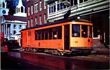 Adna Brown Hotel Springfield VT Postcard Trolley Interurban Tram RPPC Reprint