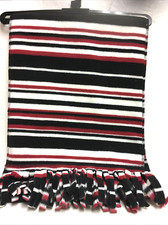 WARM FLEECE STRIPE SCARF NWT, WINTER COLLECTION LENGTH 60"X 10" 100 POLYESTER