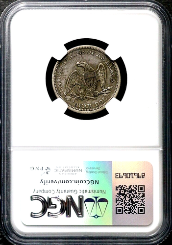 1855 25C Arrows Seated Liberty Silver Quarter - NGC XF 45 - Philadelphia CC213 - Picture 2 of 4