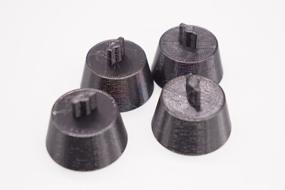 120 to 122 Film Vintage Style Camera Spool Adapter Set (4pcs) 3D Printed Black
