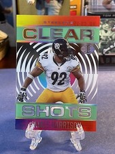 2021 Panini Illusions Clear Shots Emerald #15 James Harrison Pittsburgh Steelers