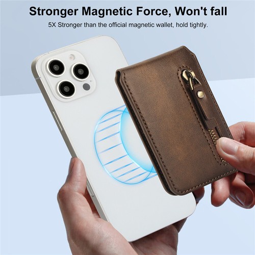 For iPhone 16 15 14 13 12 11 Pro Max 8 Magnetic Magsafe Case 2 in 1 Wallet Cover - Picture 44 of 82