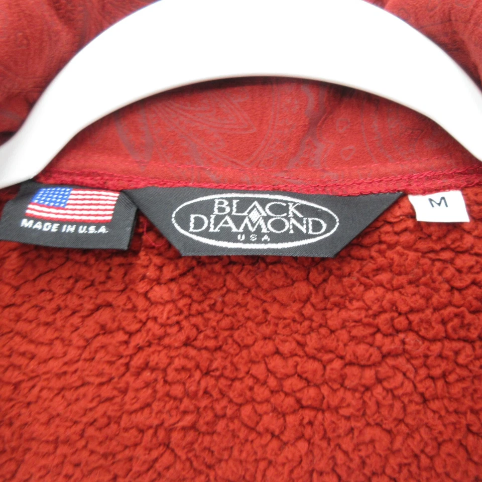 Black Diamond Sherpa Lined Coat Jacket Womens M Red Made In USA Vintage - Image 2 of 4