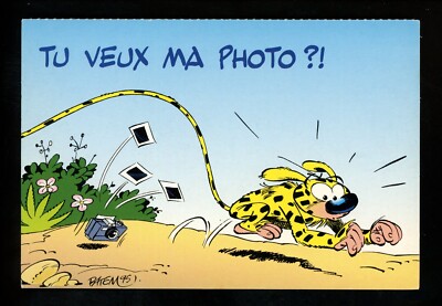 Comic chrome postcard Marsu Prodcutions La Queue du Marsupilami Belgium cartoon 