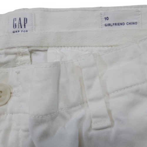 Gap Pants 10 Women's GAP Girlfriend Chino Pants Casual Embroidery Embroidered - Picture 6 of 7