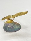 Vintage crystal gold & glass flying American bald eagle Figurine 4.5” Across — photo 5