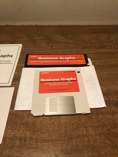 Tandy Business Graphs Radio Shack DeskMate Dos 3.5 & 5.25" Disks - Picture 3 of 4