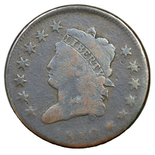 ディズニー　ピーターパン　銀製コイン　36g 1810 Classic Head Large Cent Very Good VG Coin, Details