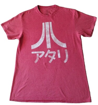 Atari Japan T Shirt Man M Red Short Sleeves Crew Neck Gamer School Vacation