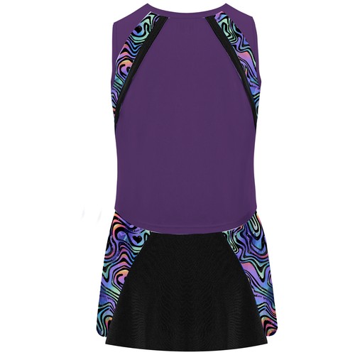 Girls 2Pcs Tennis Golf Outfit Graphic Printed Tank Top with Skirts Tracksuit - Picture 24 of 56