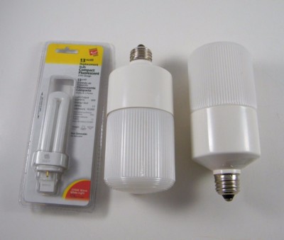 (2) PROLIGHT 50 WATT LIGHT Q-LUX, RELAMP TO 13 WATT, NOS, SHOW SHELF WEAR