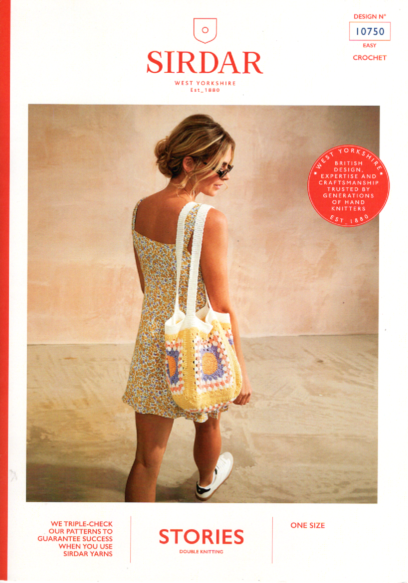 Sirdar Stories DK Crochet Pattern - 10750 Crochet Tote Bag