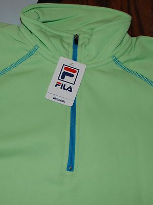 XL NWT $60 Women's Fila 1/4 Zip LS Comfort Knit