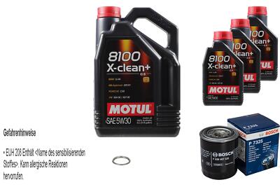 BOSCH Ölfilter 8 L MOTUL 8100 X-clean+ 5W-30 für Subaru Forester 2.0 D AWD