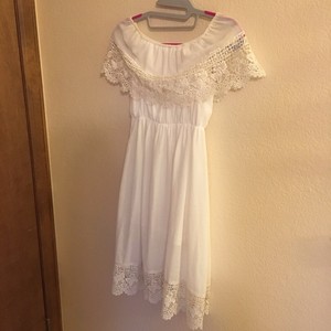 white lace flowy dress