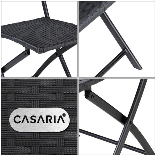 CASARIA® Klappstuhl Gartenstuhl Klappbar Polyratten Camping Garten Balkon Stuhl - Bild 4 von 9