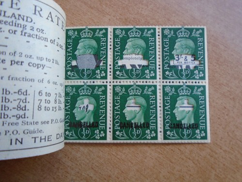 BD11 AVC Cancelado Tipo 33P Jorge VI 1937 2/- Cosido Folleto Edición 407. - Imagen 6 de 7