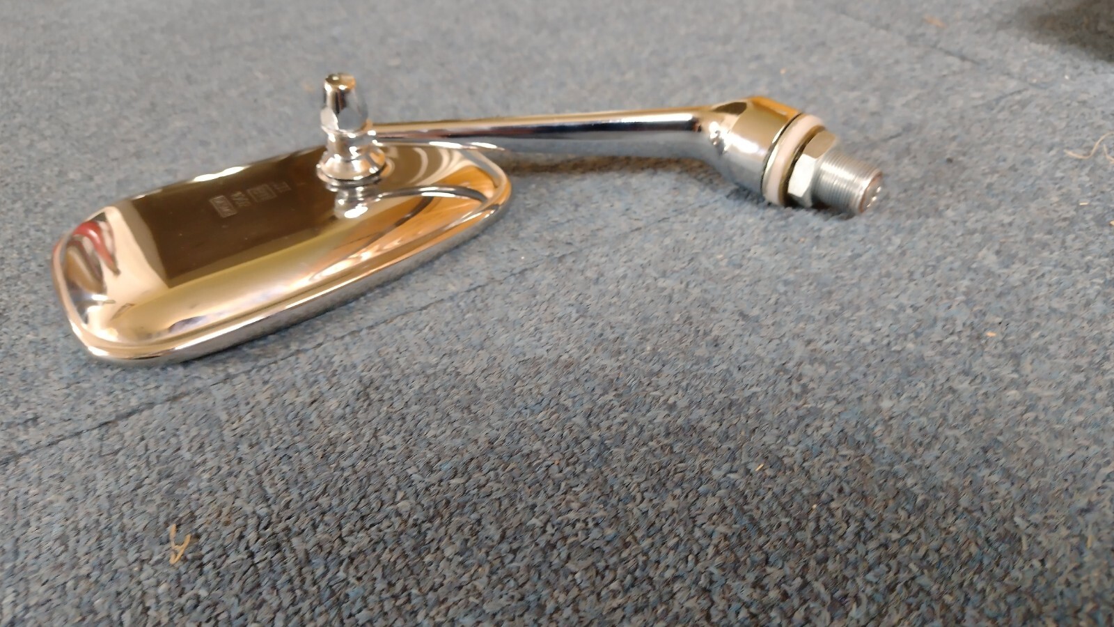 Vintage Desmo Chrome Wing Mirror No168 Boomerang Long Arm Flat Classic