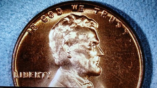 1958-D Lincoln Wheat Cent Spiked Head Die Crack Uncirculated - Picture 4 of 12