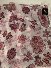 Made in Italy Pink Floral Sheer Scarf Long Romantic Summer Wrap