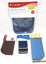 Iron-On Patches Various Brands & Sizes & Colors Demin, Canvas, Cloth 20 Patches