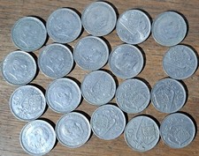 20 monete da 50 pesetas anno 1957, stelle 58, 59, 60 e 71. Stato spagnolo