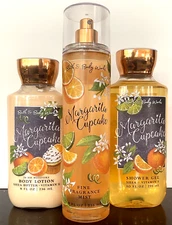 Bath & Body Works LOT OF 3 MARGARITA CUPCAKE Body Mist~Lotion~Shower Gel